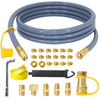 Propane to Natural Gas Conversion Kit, 12FT 3/8" ID Natural Gas Hose with Quick Connect for Weber, Char-broil, Pizza Oven, Patio Heater and More