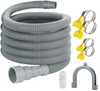 Universal Washing Machine Drain Hose, 13 Feet Flexible Washer Drain Hose Kit with 1 Extension Adapter and 2 Clamps, 1 U-Bend Holder