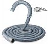 Universal Washing Machine Drain Hose, 8ft Corrugated Flexible Washer Drain Hose, Discharge Hose for Whirlpool, GE, Kenmore, Clamp and Hook Included