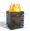 30 Inch 63 Gallon Ultra Thick Burn Barrel Burn Drum for Yard Waste Incinerator Burn Cage for Paper Leaf Trash Wood Backyard Bonfire (NO Bottom)