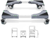 Appliance Dolly Cart w/ 4 Locking Twin Wheels Mini Fridge Stand Adjustable Furniture Mover Mobile Roller Base for Washing Machine, Laundry Pedestal