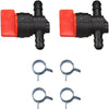 2pcs 1/4" Inline Gas Fuel Shut Cut Off Valve for 493960 698183 698181 697947 9494768 5019H 5019K Small Engine Lawn Mower Parts