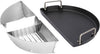 Charcoal Basket & 3-in-1 Grill Pan for 22 In Kettle, Charcoal Basket with Water Reservoir, Searing, Griddle, Drip Pan for Weber & Other 22" Kettles
