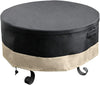 Premium Round Fire Pit Cover fits for under 30 Inch Dia Fire Pit Tables, Patio Furniture Fire Pit Full Coverage Cover