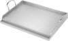 23" x 16" Ceramic Nonstick Stainless Steel Griddle for Gas, Charcoal & Induction, Large Stove Top Griddle for BBQ, Camping & Kitchen, Sliver