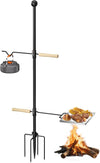 Campfire Fire Pit Grill Grate with 360° Swivel Handle, Open Fire Cooking Equipment, Over Fire Camp Grill, Portable Camp Grill for Outdoor BBQ Camping