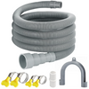 Universal Washing Machine Drain Hose, 10 Feet Flexible Washer Drain Hose Kit with 1 Extension Adapter,2 Clamps and 1 U-Bend Holder