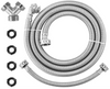 Steam Dryer Hose Installation Kit 6FT, 6 Ft 90 Degree Elbow Stainless Steel Hose, 1ft Inlet Adapter, Y Connector-Burst Proof Steam Dryer Water Line