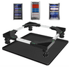 Mini Fridge Stand with 23.6" x 23.6" x 0.8" Silicone Drip Tray with Raised Edge Mini Refrigerator Stand with Mat Portable Washer and Dryer Pedestal