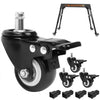 Caster Wheels for Ninja Woodfire Outdoor Grill & Pizza Oven on Ninja XSKUNSTAND Outdoor Stand, 4 Pack Heavy Duty Griddle Wheels with Brake for Ninja