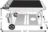 Pizza Oven Stand Table with Pizza Topping Station for Ooni Movable Pizza Oven Fit for Ooni Karu 12, Karu 16, Koda 12, Koda 16, Fyra 12