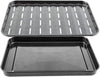 Non-Stick Enamel Baking Pan & Broiler Rack Compatible with Nuwave Bravo XL Air Fryer Oven Models 20801,20802, 20811, 20850