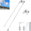 10" Extended Roof Bracket Supports Chimney Stove Pipe for DuraVent Triple Wall 6" I.D, for All Outer Diameters of 10", Stability Against Wind & Snow