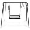 Campfire Grill Camping Open Fire Cooker Stand Swing Away Hanging Grill Equipment for Fire Pit Stand Campfire Cooking Rack Stand