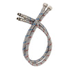 16" Flexible Connector Braided Stainless Steel Faucet Supply Lines Hose Length 3/8-Inch Female Compression Thread x M10 Male Connector 2 Pcs (1 Pair)
