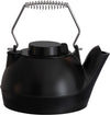 2.5 Quart Capacity Humidifying Iron Kettle Stove Humidifier, Wood Stove Fireplace Cast Iron Kettle with Chrome Handle, 9"D x 9"W x 6"H