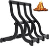 Vertical Self-Feeding Fireplace Grate for Indoor & Outdoor Fireplaces, Heavy Duty Firewood Grate Log Burning Rack for Wood Burning Fireplace