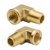 2 Pack 90 Degree Brass Street Elbow 1/2" NPT Male x 1/2" NPT Female Forged Pipe Fitting