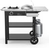 Outdoor Wok Station, Propane Wok Burner with Prep Table, Stainless Steel Side Table, Storage, Outdoor Cooking Station for Stir Fry, Searing, BBQ