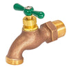 Heavy-Pattern Hose Bibb, 3/4 Inch MIP Connection x 3/4 Inch MHT Connection, Brass Plumbing Fitting, 48629
