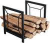 17 Inches Small Firewood Log Rack Square Shape Holding Storage Brackets for Indoor/Outdoor Fire Pits, Fireplace and Wood Burning Stove Accessories