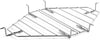 Heat Deflector Rack 333 for Primo Oval XL 400 Grill, Roaster Drip Pan Racks Replacement 333 PG00333 Kamado Grill Deflector Support