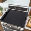 Noodle Board Stove Cover Cutting Board for Electric/Gas Stove Top, Multiuse Acacia Wood Stove Cover Board for Serving Chopping Decorating, Black
