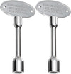 Universal Valve Key for Gas Fireplaces, Polished Gas Fireplace Keys for Fire Pits, Fits 1/4" & 5/16" Turn Ball Valve, 3-Inch, 2 PCS 