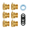 6-Pack Vacuum Breakers, 3/4'' Anti Siphon Valve Outside Faucet, 3/4 Inch GHT Hose Bib Backflow Preventer for Outdoor Faucet Garden Hose