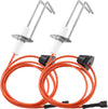 2 Pack Furnace Flame Sensor Rod Compatible with Rheem R96VA R97MV R98MV R98V R801P R801S Etc, Direct Spark Igniter Replaces 62-24141-05 62-24164-03