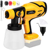 Paint Sprayer for Dewalt 20V Max Battery, 4 Nozzles & 3 Patterns, 1400ML Container, Easy to Clean for Furniture, Cabinets, Fence, Walls, Doors etc