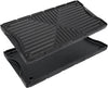 Ceramic Nonstick Reversible Griddle for Coleman Cascade & Triton, 17.4" x 8.5" Flat & Ribbed Camping Griddle for 2-Burner Camp Stoves, 1 Pack