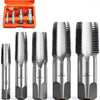 5-Piece NPT Pipe Tap Kit with Heavy-Duty Storage Case, Premium Carbon Steel Threading Tools, 1/8"–3/4" Tapered Pipe Taps for Reliable Plumbing Repair