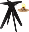 Vertical Fire Pit Grate, Metal Portable Fire Place Log Grate, 12 Inch Firepit Top Section for Indoor, Outdoor Use, Low Smoke, High Heat