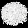 2 Lbs Jar 3-6mm White Porcelain Round Crushed Fire Pit Glass Glitter Glass Pebbles Gravel Stone for Crafts Resin Art, Garden Decoration, Fireplace
