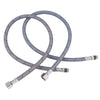20" Length Faucet Supply Line Braided Nylon Sink Hose, cUPC 3/8" Female Compression Thread × M10 Male Connector 2Pcs (1 Pair)