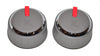 2 Control knobs Kit 66048 for Weber Genesis II E/SE Series 210, 310, 410, 610, 435 Grills (Model Years 2017 and Newer)