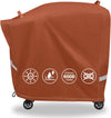 Grill Cover for Rectec RT-B380 & RT-B380X, Rec tec 380 380X Bullseye Deluxe Wood Pellet Grills, Heavy Duty Waterproof Outdoor BBQ Grill Cover, Brown