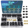 96PCS 10 Size Faucet Washers Assorted Kit with Brass Bibb Screws Assortment Flat Beveled Rubber Washer DIY Faucets Stem Leak Worn Out Seal Repair