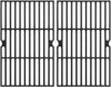 Cast Iron Cooking Grates for Char-Broil 463736024 Black 3 Burner Gas Grill, 2-Pack Heavy Duty Matte Cast Iron Grill Grates