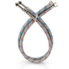 32-Inch Long Faucet Connector, Braided Stainless Steel Supply Hose 3/8-Inch Female Compression Thread x M10 Male Connector, x 2 Pcs (1 Pair)