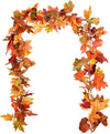 2 Pack Fall Garland Maple Leaf Clearance, 5.9Ft/Piece Hanging Vine Garland Artificial Autumn Foliage Garland Decor for Home Fireplace Party Christmas