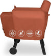 Grill Cover for GMG Green Mountain Grill Daniel Boone Choice and Prime Standard Non-wifi Grills, Full Length 600D Fabric Waterproof Cover, Brown
