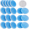 20 Pcs Rv 5.25" Round Air Conditioner Filter Foam Air Duct Ac Filter Replacement Vent Filters for Camper Car Parts, Blue and White
