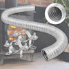 Pellet Stoves Outside Air Kit Includes 2" x 60" Aluminum Flex Pellet Stove Pipe 2 Pcs Mounting Brackets and Hex Screws Pellet Stove Pipe Kit