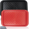 Grilling Prep and Serve Trays, BBQ Platter for Raw and Cooked Food, Melamine Serving Trays for Food, Set of 2