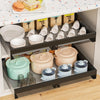 2 Pack Pull Out Cabinet Organizers, Blcak 15.35/16.5"W Kitchen Organizer and Storage, Sturdy Pantry Organizers and Storages