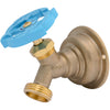 3/4 x 3/4 Inch MHT 45 Degree Hose Bibb, Multi Turn, Push To Connect Brass Plumbing Fitting, PEX Pipe, Copper, CPVC, PE-RT, HDPE, 24633LF