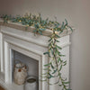 6FT Lighted Olive Garland Battery Operated Artificial Greenery Twig Vine Lights for Christmas Spring Fireplace Mantel Decoration Indoor Outdoor
