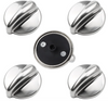 Stove Knobs Fits for GE Profile WB03K10303, Not Universal, Surface Burner Control Knob Replace WB03K10208, AH3486484, EA3486484, 1810427 5-Pack